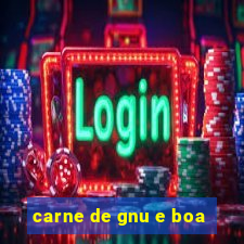 carne de gnu e boa